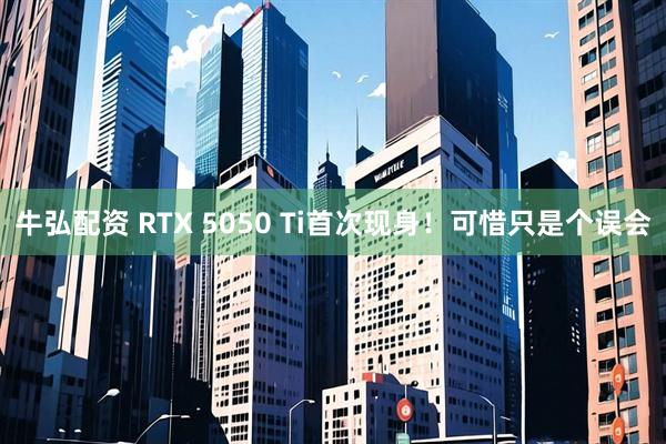 牛弘配资 RTX 5050 Ti首次现身！可惜只是个误会