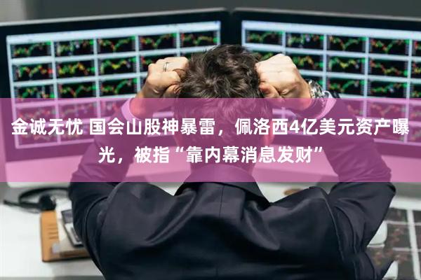 金诚无忧 国会山股神暴雷，佩洛西4亿美元资产曝光，被指“靠内幕消息发财”