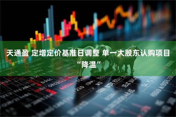 天通盈 定增定价基准日调整 单一大股东认购项目“降温”